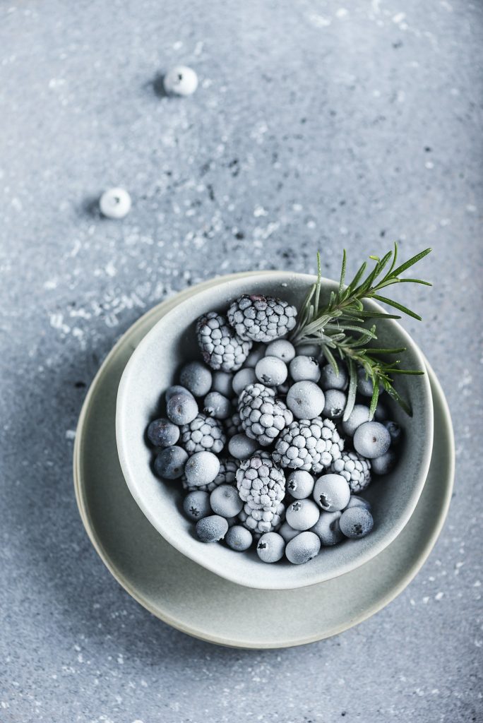 Frozen berry and rosemary